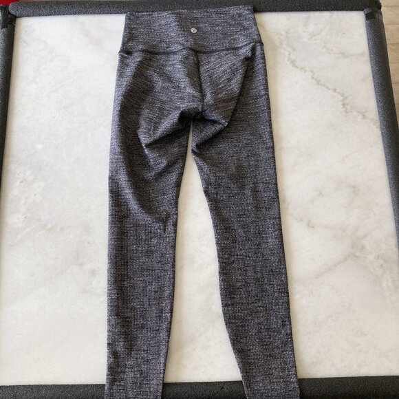 Lululemon Wunder Under Leggings / Tights / Pants (black grey herringbone) Luon - Picture 5 of 12
